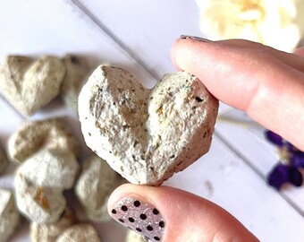 Bulk Seed Bombs, Geometric Heart Shaped, Eco Friendly Baby Shower Favors, Recycled, Plantable Wildflower Seeds, Biodegradable