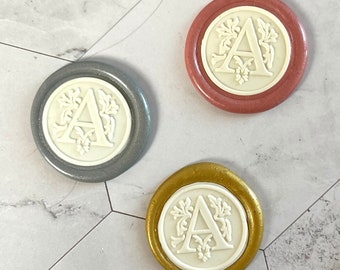 Bulk Wedding Wax Seal Stickers. Duotone Monogram Wax Seal Stickers for Cards & Invitations. Adhesive Back, Ready to Ship