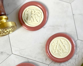 Bulk Wedding Wax Seal Stickers. Duotone Monogram Wax Seal Stickers for Cards & Invitations. Adhesive Back, Ready to Ship