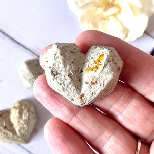 Bulk Seed Bombs, Geometric Heart Shaped, Eco Friendly Wedding & Party Favors, Recycled, Plantable Wildflower Seeds, Biodegradable image 1