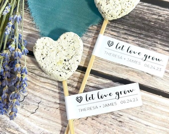 Seed Bomb on a Stick Wedding Favors