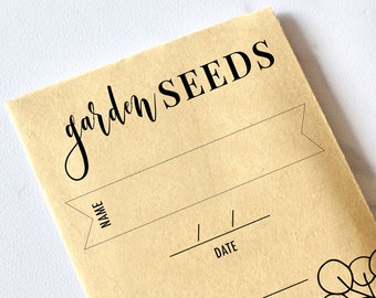 Printable Seed Envelopes PNG. Digital High Resolution Cut File for Die Cut Machine. Instant Download for Saving Garden Seeds
