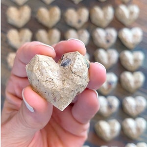 Bulk Seed Bombs, Geometric Heart Shaped, Eco Friendly Wedding & Party Favors, Recycled, Plantable Wildflower Seeds, Biodegradable image 4