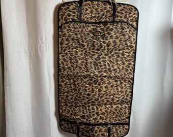 Vintage Pierre Cardin Garment Bag Leopard Woven Zippered Unused Designed in USA