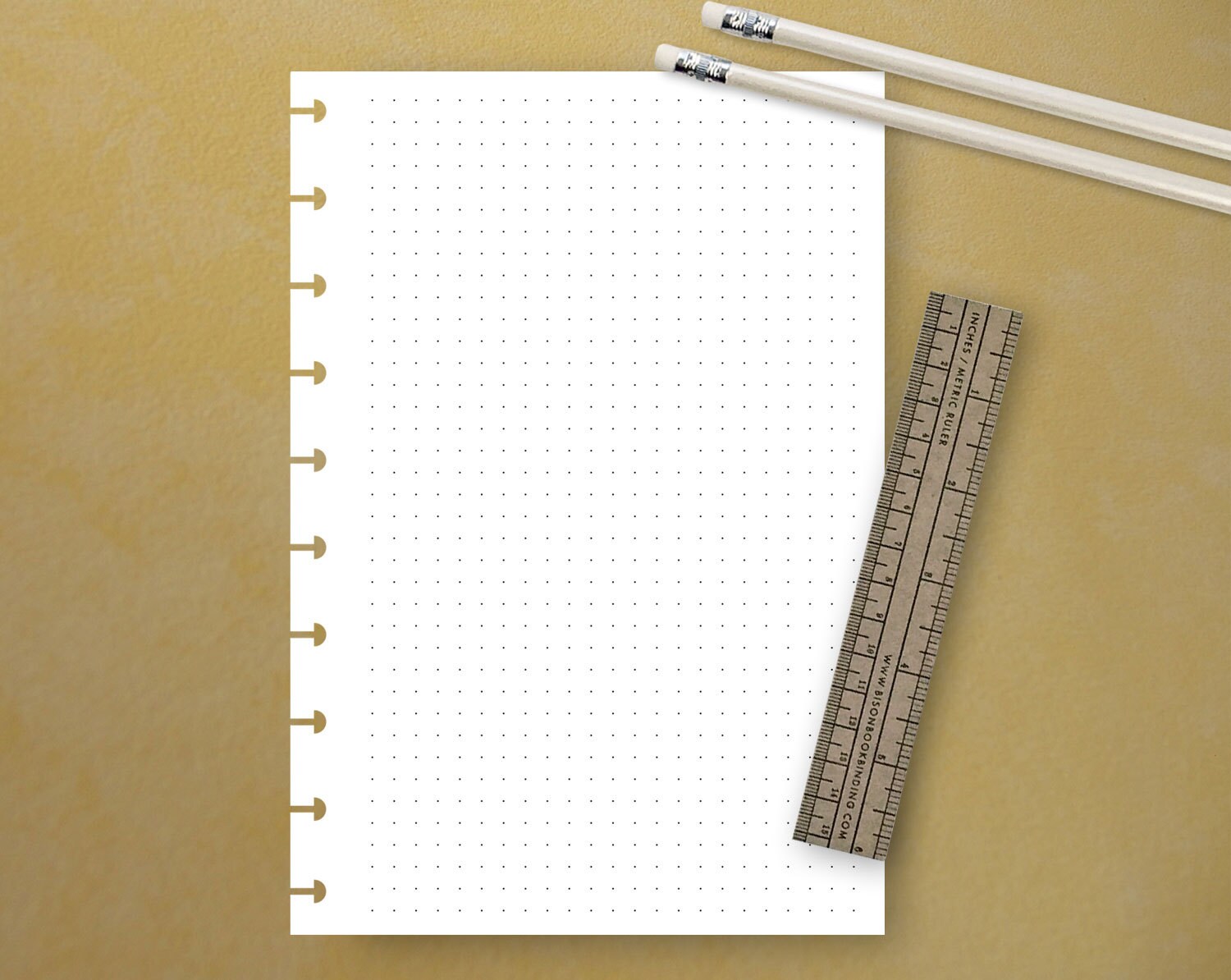 printable dot grid fits happy planner big dot grid paper etsy