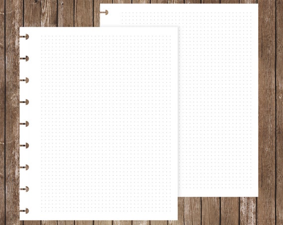printable dot grid paper fits happy planner classic bullet etsy print dot grid paper