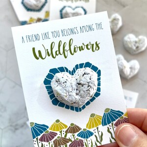 Seed Bomb Card Eco-Friendly Heart Seed Bomb Party Favors Recycled Paper Wildflower Seeds Biodegradable image 5