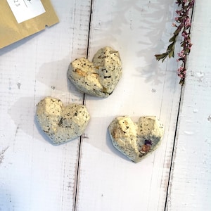 Bulk Seed Bombs, Geometric Heart Shaped, Eco Friendly Wedding & Party Favors, Recycled, Plantable Wildflower Seeds, Biodegradable image 3