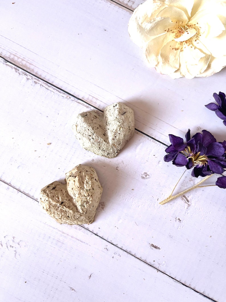 Bulk Seed Bombs, Geometric Heart Shaped, Eco Friendly Wedding & Party Favors, Recycled, Plantable Wildflower Seeds, Biodegradable zdjęcie 6