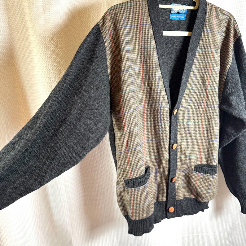 Vintage Pendleton Cardigan Pure Virgin Wool Mens L Country Traditionals Grandpa image 4