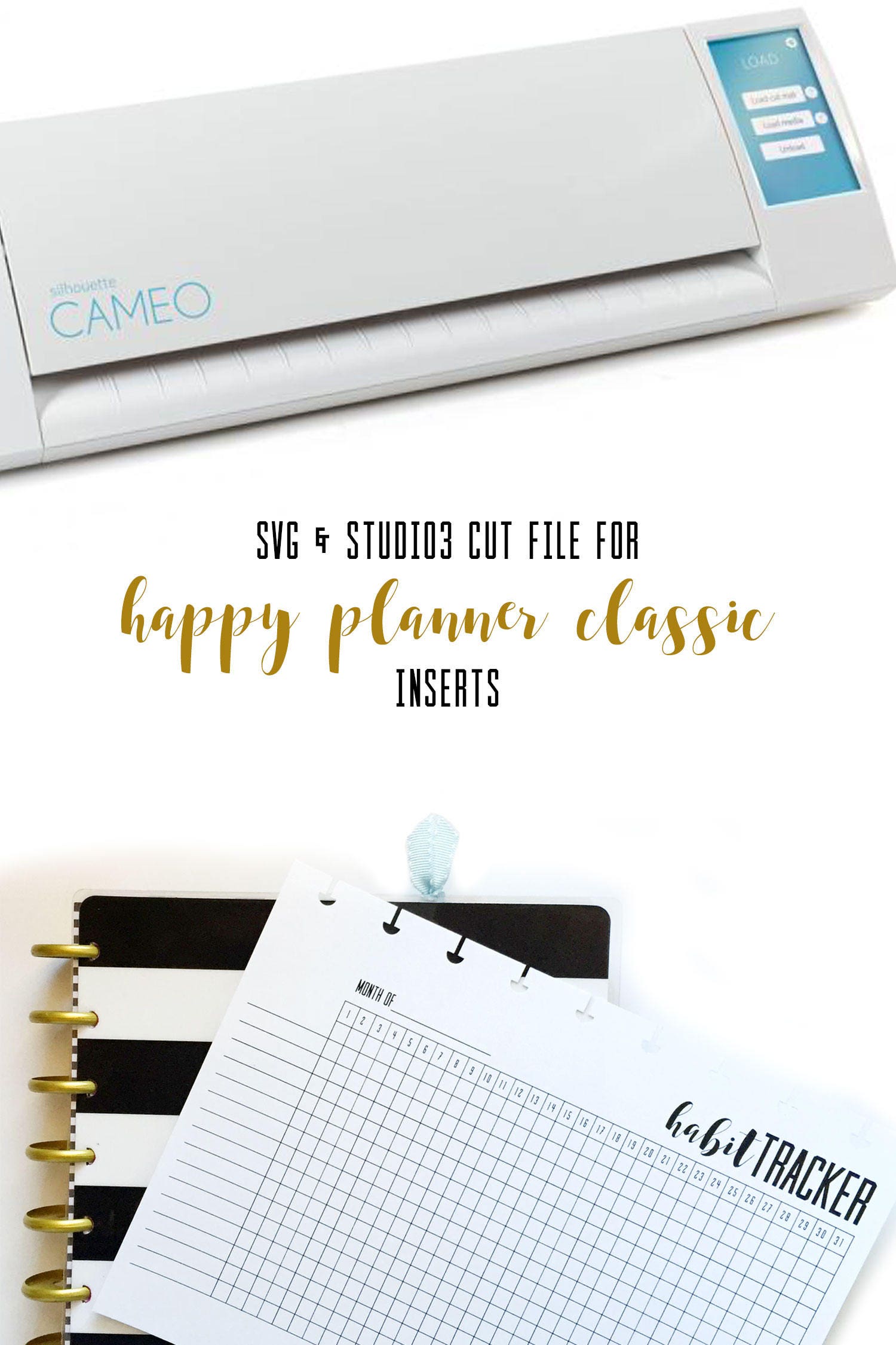 Download Happy Planner Classic Template Cricut SVG Cut Files PNG | Etsy