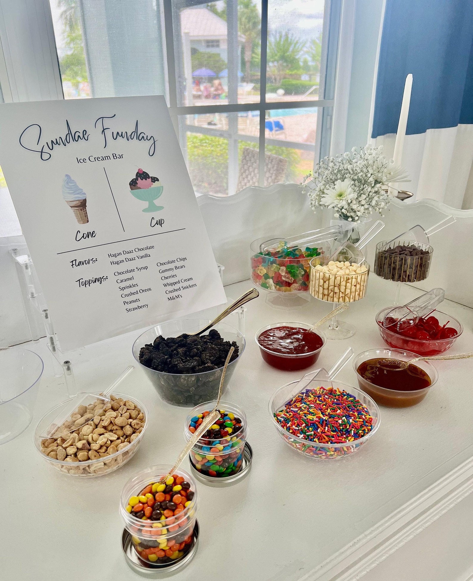 Sundae Menu Ice Cream Sundae Menu,minimalist Sundae Funday, Wedding Birthday Event ...