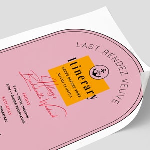 Last Rendez Veuve Bachelorette Bundle, Veuve Before Vows, Editable ...