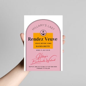 Last Rendez Veuve Bachelorette Bundle, Veuve Before Vows, Editable ...