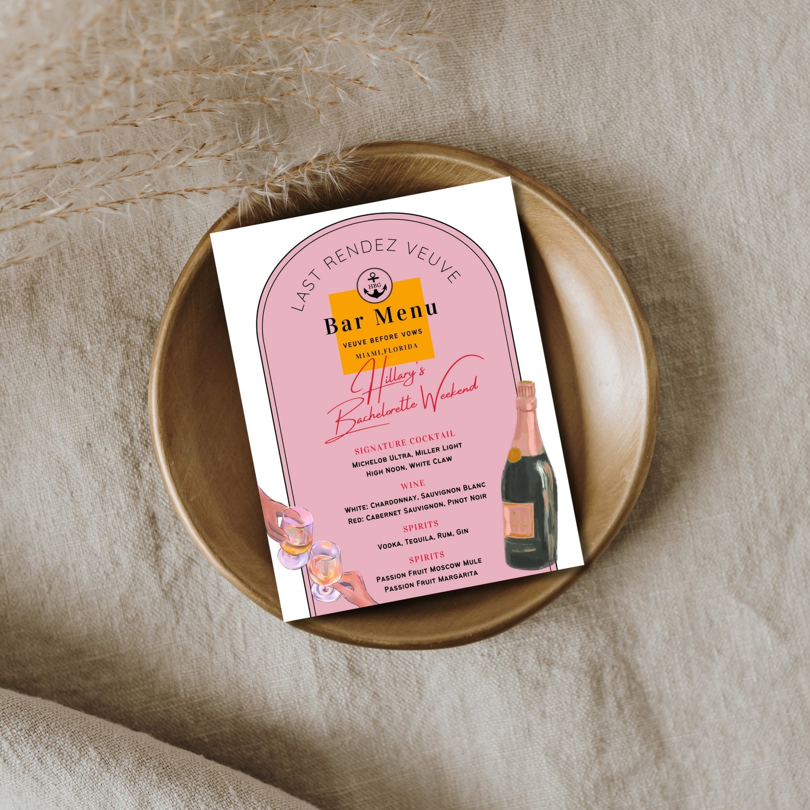 Last Rendez Veuve Bachelorette Bundle, Veuve Before Vows, Editable ...