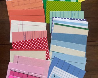 Vintage Rolodex Cards • 30 Mixed Retro Ephemera for Junk Journaling, Scrapbooking