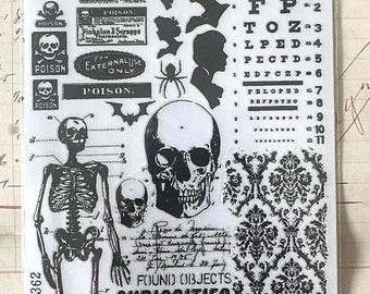 Tim Holtz Idea-ology Remnant Rubs Apothecary  Halloween Rub On Transfers NOS