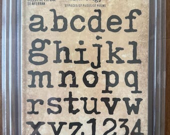 Tim Holtz Idea-ology Cling Foam Stamps Type Lower TH93579 | Lowercase Alphabet Number Stamps | Scrapbooking Mixed Media
