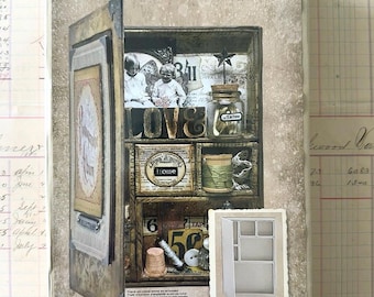Tim Holtz Idea-ology Mini Configurations Book Shadow Box Assemblage Compartments TH93133 Retired Sealed
