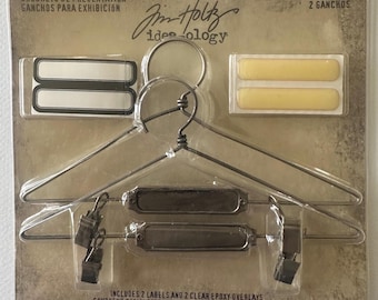 Tim Holtz Idea-ology Display Hangers | Mini Hangers for Cards Photos or Art | Mixed Media Embellishment | Scrapbooking Supply | Altered Art