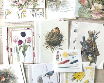 Vintage Marjolein Bastin Hallmark Greeting Cards Lot of 9 | Birds Flowers Nature | 1990s Stationery Ephemera