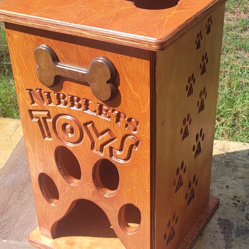 Dog Toy Box Storage Wood Crate Toy Chest Toy Box Storage Etsy
