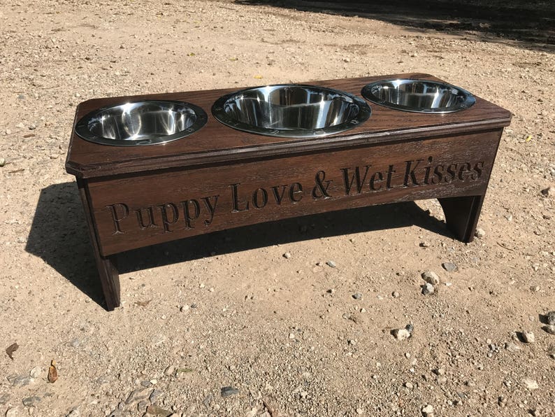 3 bowl dog feeder stand/Personalized image 6