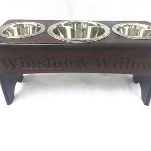 3 bowl dog feeder stand/Personalized image 8