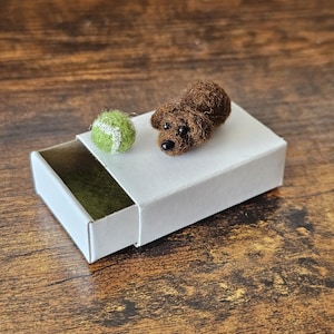 Matchbox mini pet- A small needle felt animal for your pocket. A cute desk accessory, lucky charm, or travel buddy!