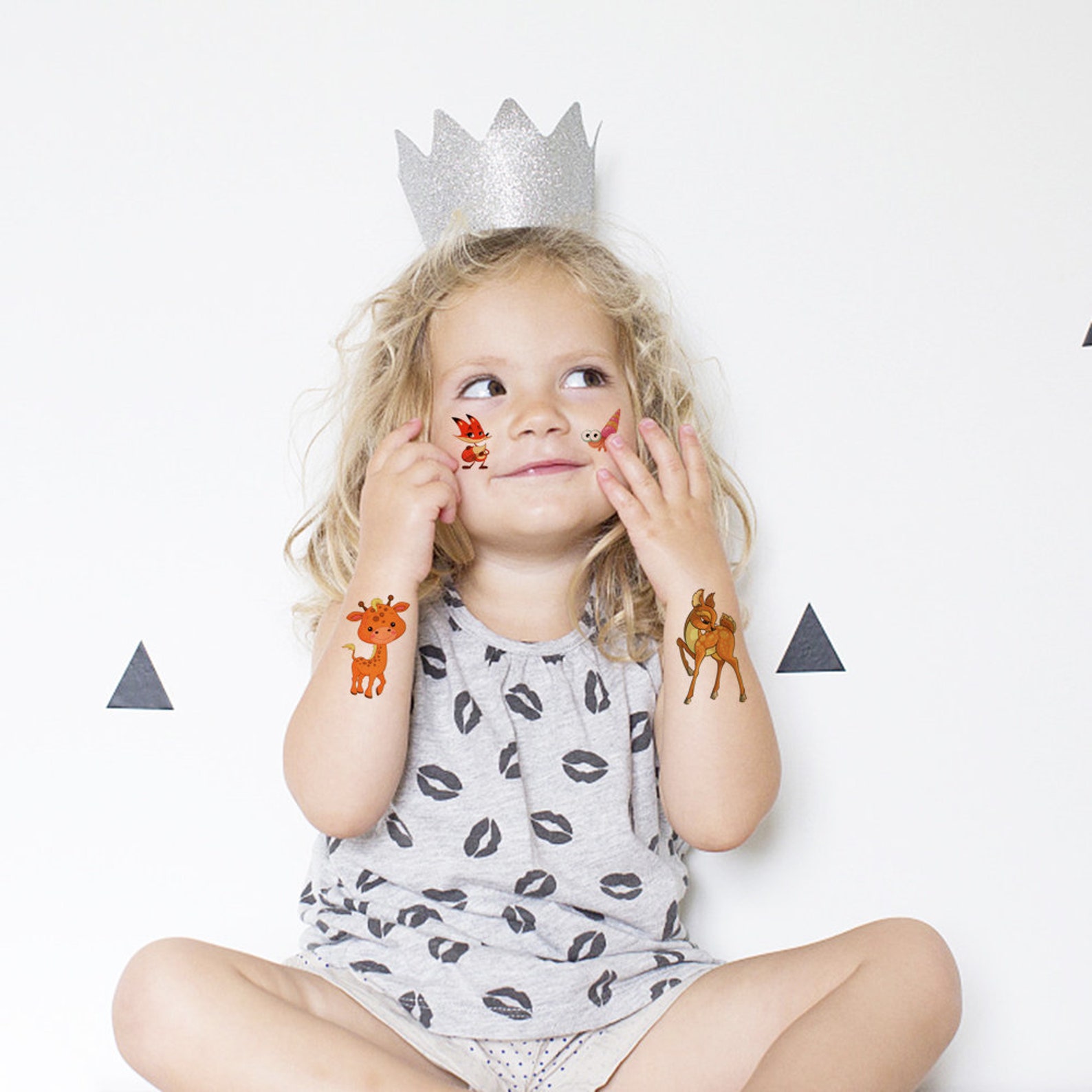 6 Sheets Glitter Temporary Tattoo Sticker for Kids Childern Etsy