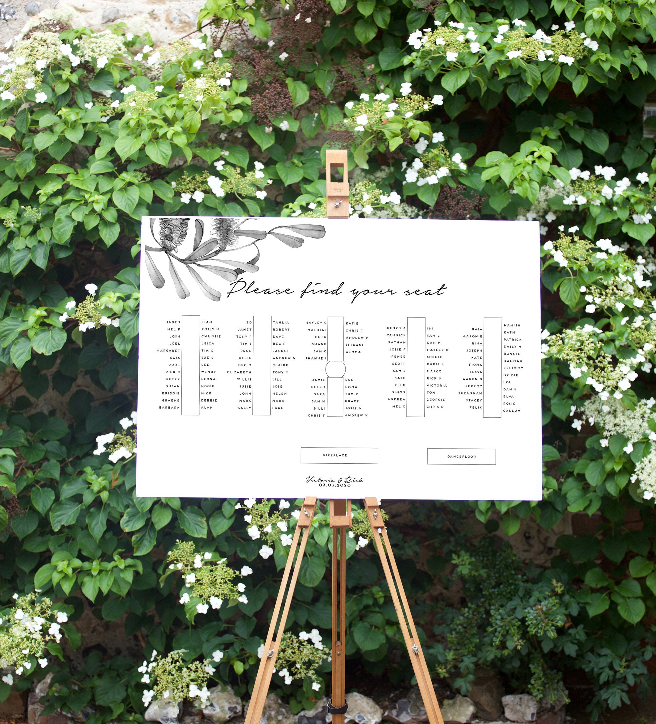 SEATING Chart Signage/digital ONLY Etsy