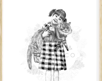 GIRL WITH CAT