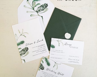 BANKSIA/Wedding Invite/GREEN