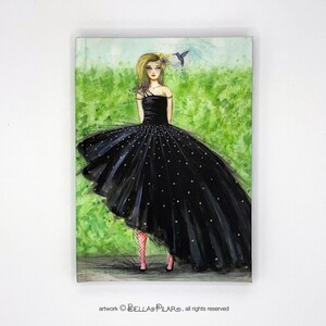 hardcover journal fashion Illustration fashion girl gift fashion art  Bella Pilar, Mona and the Hummingbird
