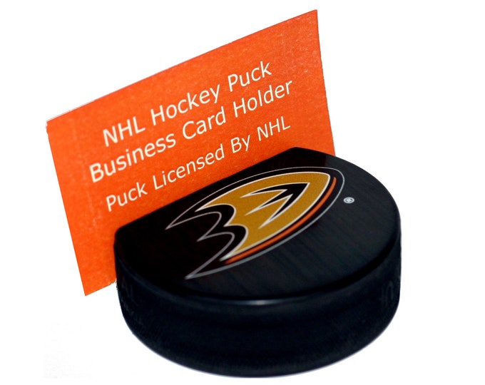 Anaheim Ducks Basic Series Hockey Puck Business Card Holder