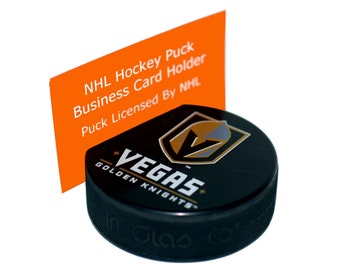 Vegas Golden Knights Basic Series Hockey Puck Business Card Holder