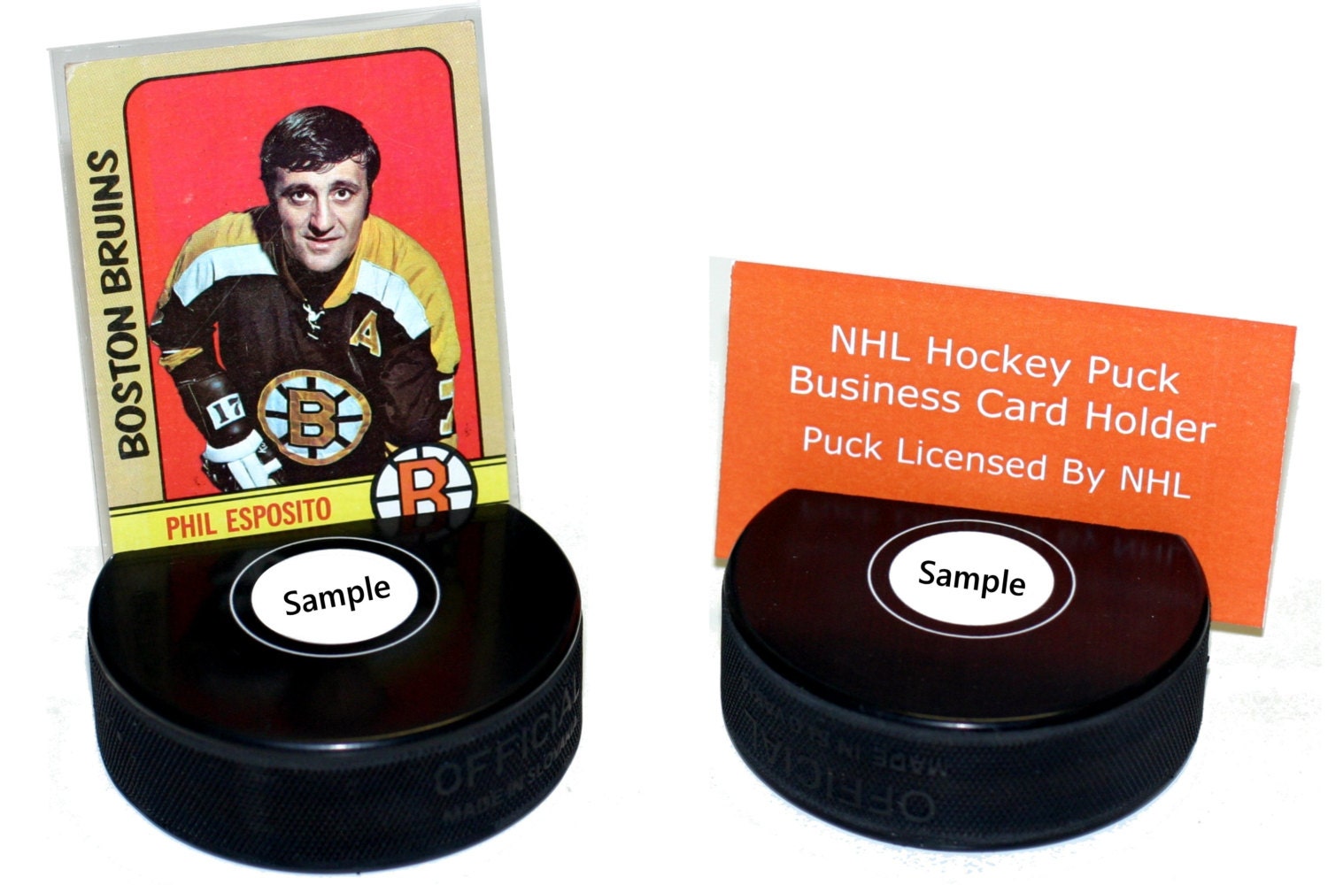 Officially Licensed NHL Business Card Stand Colorado Avalanche Hockey Puck  Phone Stand  Officially Licensed Puck Holder For Phones, Tablets &  Business Cards | Rubber Puck Desk Organizer