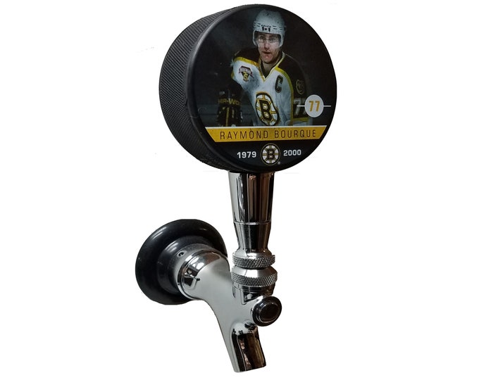 Boston Bruins Ray Bourque NHL Hockey Puck Beer Tap Handle