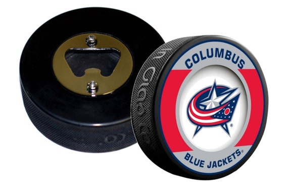 Columbus Blue Jackets, Bottle Opener made from a Real Hockey Puck, Blue  Jackets, Blue Jackets Hockey, Coaster