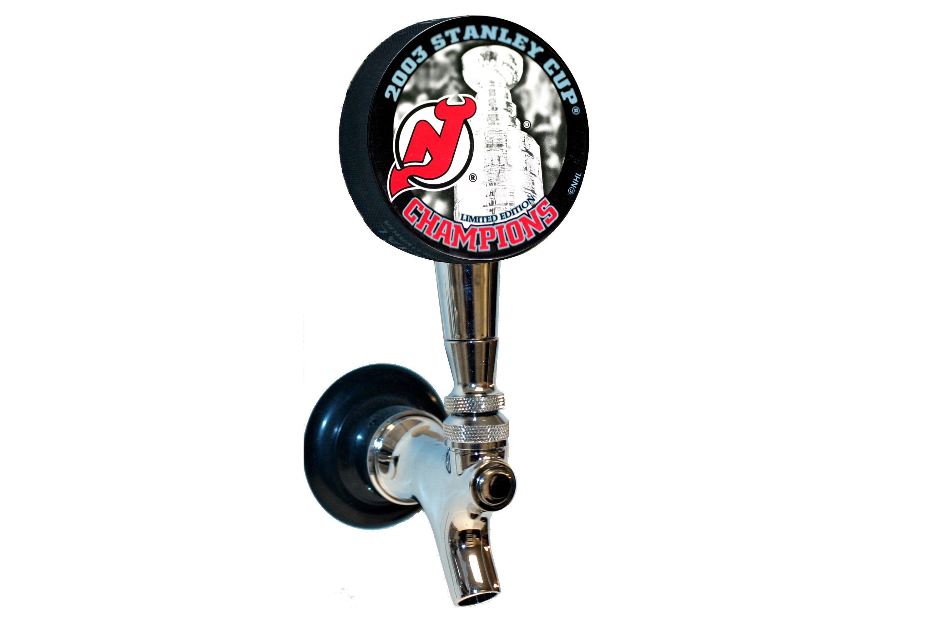 2003 New Jersey Devils Stanley Cup Champions Hockey Puck Beer 