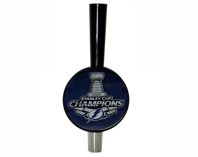 2020 Tampa Bay Lightning Stanley Cup Champions Tall-Boy Hockey Puck Beer Tap Handle