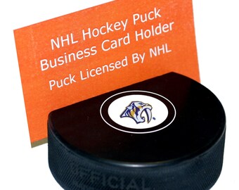 Nashville Predators Autograph Series Hockey Puck Business Card Holder