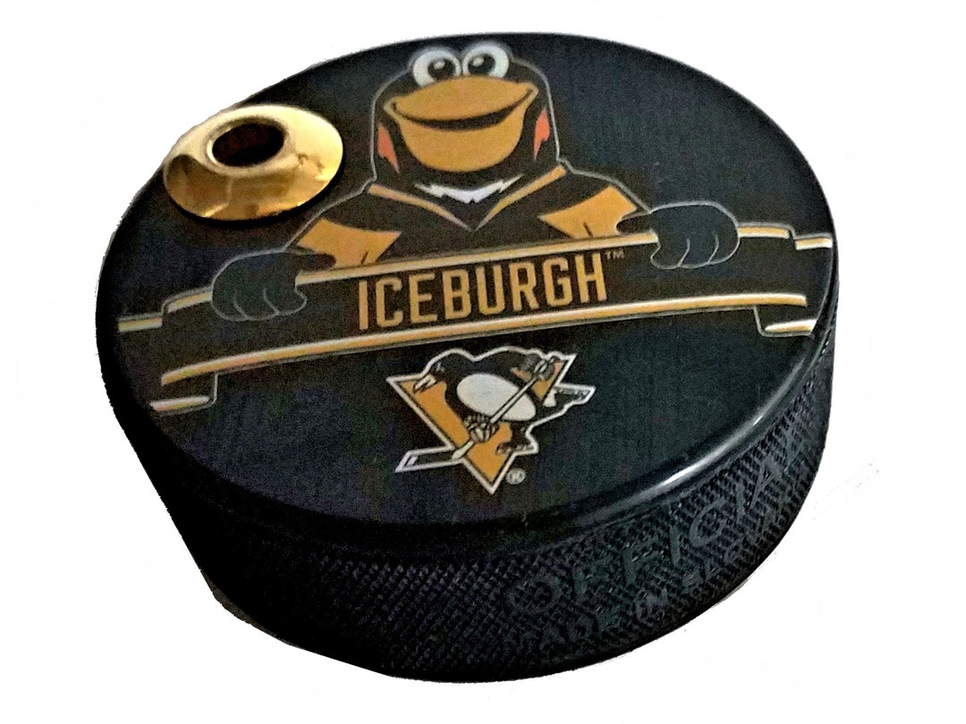 Pittsburgh Penguins Iceburgh Mascot Series Artisan Hockey Puck Etsy