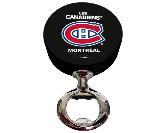 Montreal Canadiens FULCRUM Series Hockey Puck Bottle Opener