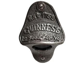 Guinness Beer Cast Iron Series Wall Mounted Man Cave Bottle Opener
