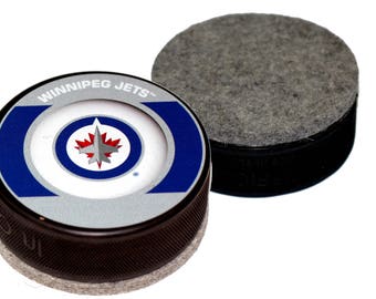 Winnipeg Jets Retro Series Hockey Puck Board Eraser For Chalk & Whiteboards