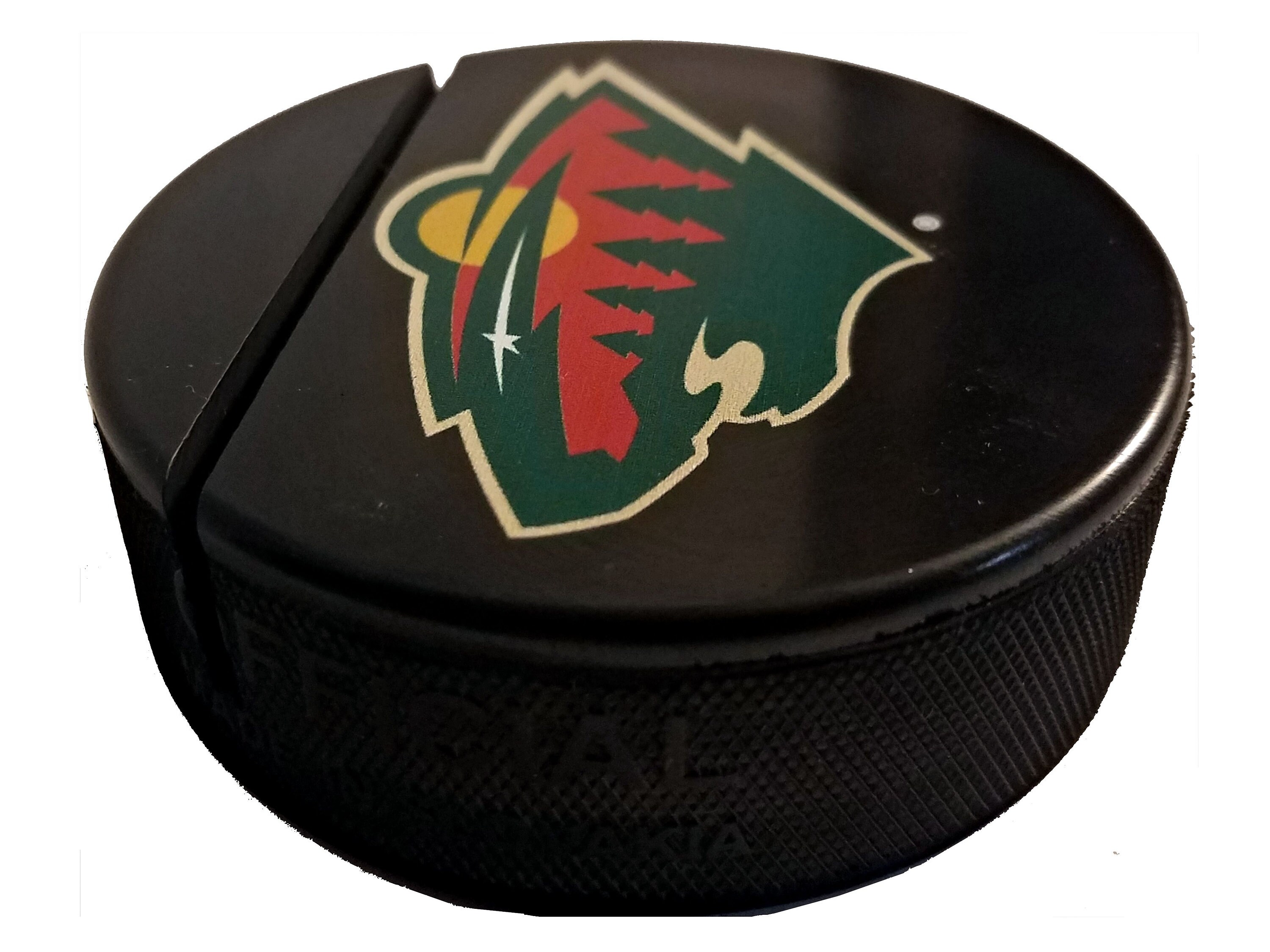 Minnesota Wild Basic Series Hockey Puck Business Card Holder