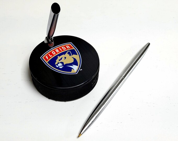 Florida Panthers Basic 55 Series NHL Hockey Puck Desk Pen Holder