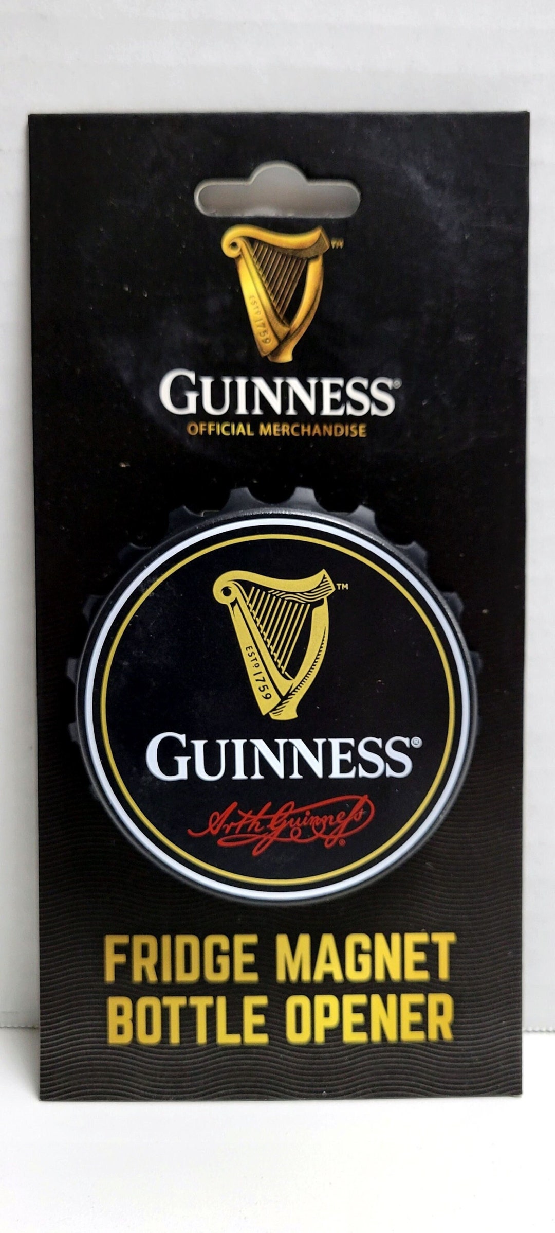 Guinness Screw Cap Refrigerator Bottle Opener Etsy