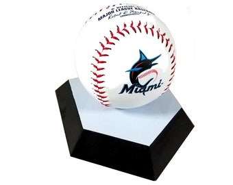 STRIKE-3 Series Licensed Miami Marlins MLB Baseball And Home Plate Collectible